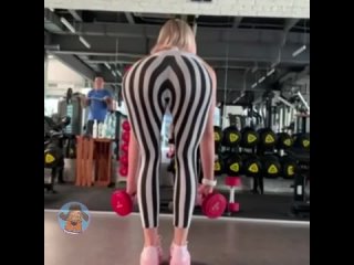 ass in striped leggings